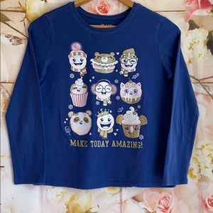 Girls Long Sleeve Graphic Tee (Make today amazing